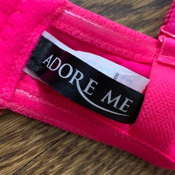 Adore Me hot pink floral balconette convertible bra, size 36DD - Picture 5 of 7